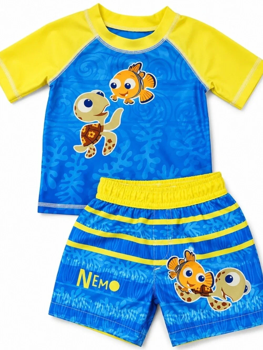 Disney Baby Finding Nemo 2-Piece Rash Guard Swim Set 12-18 Months UPF
